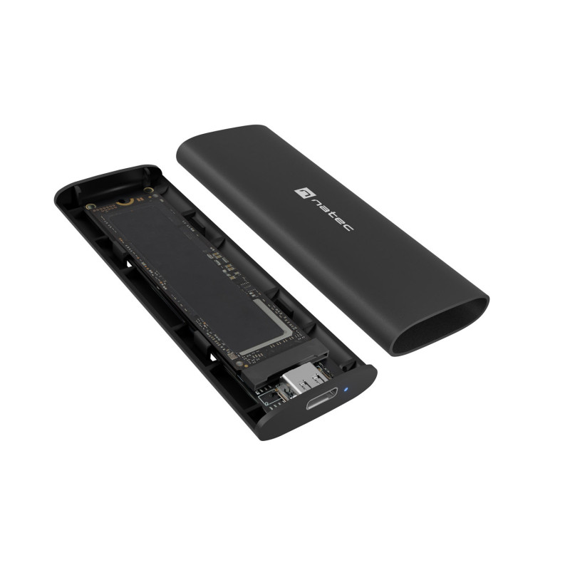Externý box pre SSD Natec RHINO M.2 NVME LITE USB-C 3.1 GEN2, hliníkové telo
