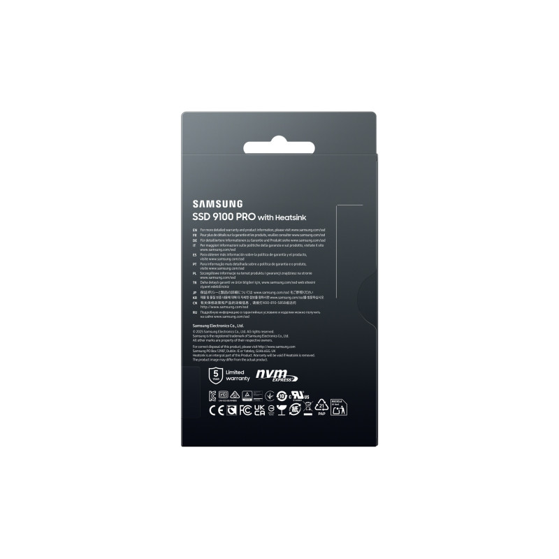 Samsung 9100 PRO/2TB/SSD/M.2 NVMe/Čierna/Heatsink/5R
