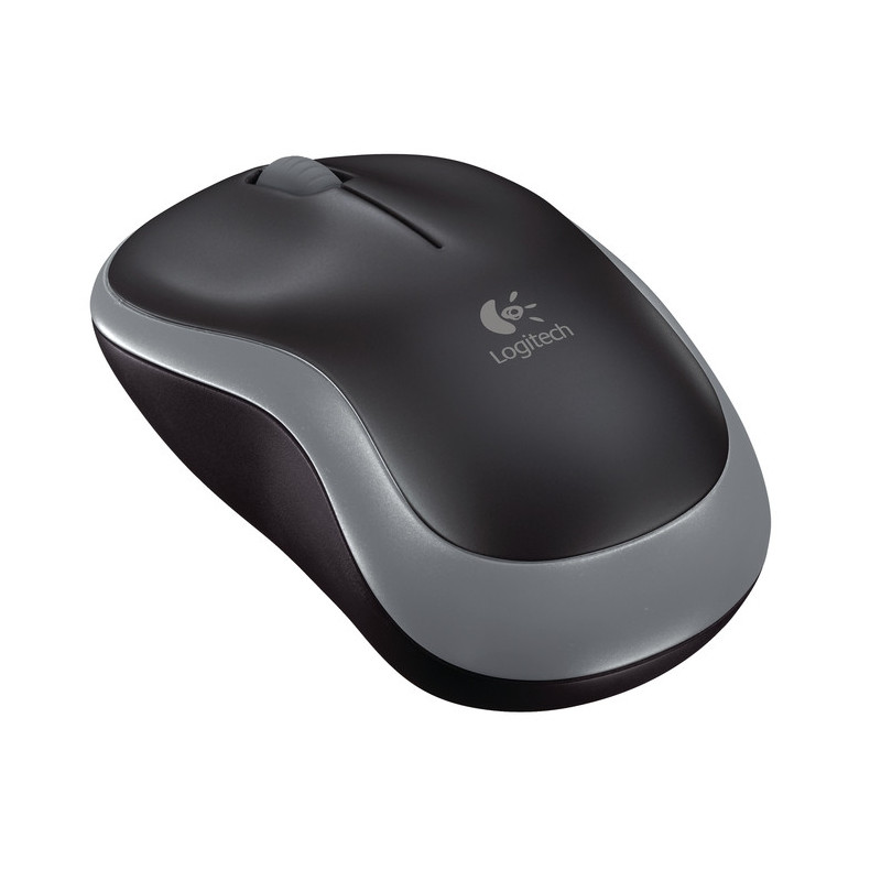 Logitech M185 nano/Kancelárska/Optická/1 000 DPI/Bezdrôtová USB/Šedá