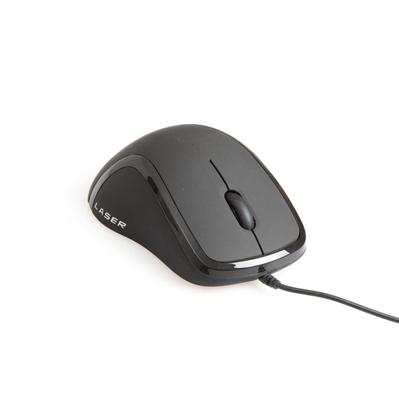 EVOLVEO ML-507B/Ergonomická/Laserová/Pre pravákov/1 600 DPI/Drôtová USB/Čierna