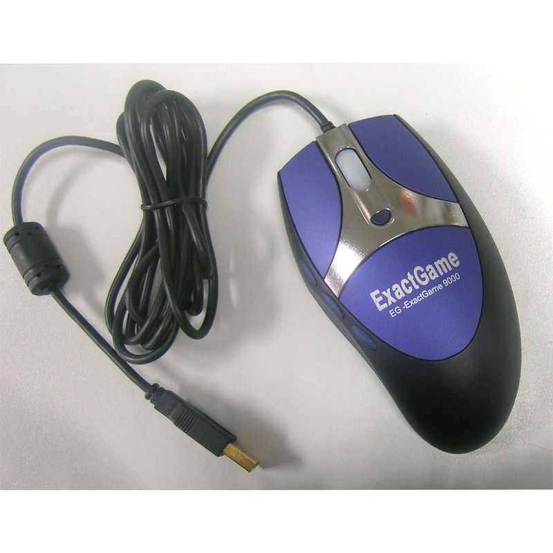 EXACTGAME EG-ExactGame9000/Herná/Laserová/Pre pravákov/2 000 DPI/Drôtová USB/Čierna-modrá