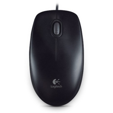 Logitech B100/Kancelárska/Optická/800 DPI/Drôtová USB/Čierna