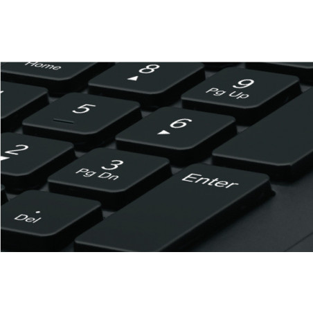 Logitech K280e/Drôtová USB/US layout/Čierna