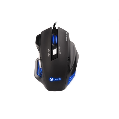 C-TECH Akantha/Herná/Optická/Pre pravákov/2 400 DPI/Drôtová USB/Modrá