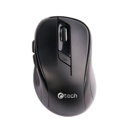 C-TECH Myš WLM-02/Ergonomická/Optická/Pre pravákov/1 600 DPI/Bezdrôtová USB/Čierna