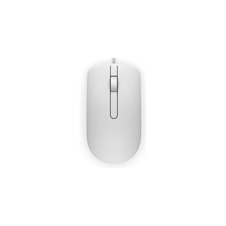 Dell MS116/Kancelárska/Optická/1 000 DPI/Drôtová USB/Biela