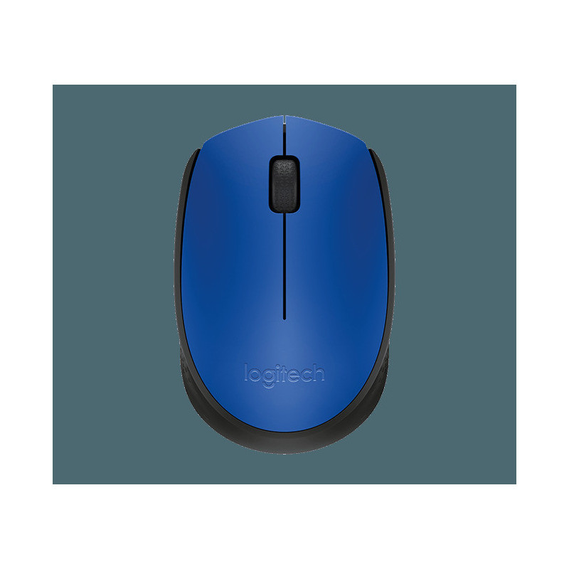 Logitech M171/Kancelárska/Optická/1 000 DPI/Bezdrôtová USB/Čierna-modrá