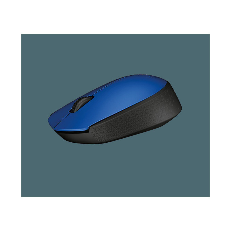 Logitech M171/Kancelárska/Optická/1 000 DPI/Bezdrôtová USB/Čierna-modrá