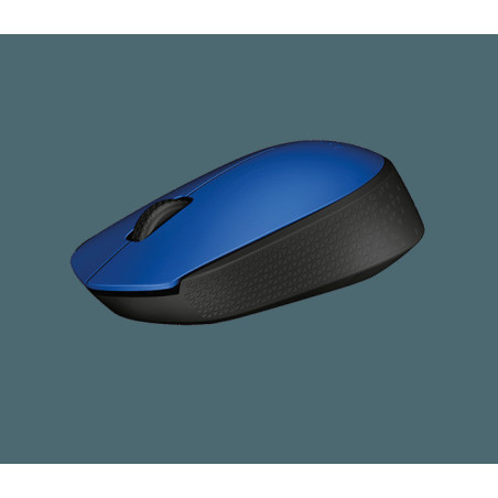 Logitech M171/Kancelárska/Optická/1 000 DPI/Bezdrôtová USB/Čierna-modrá