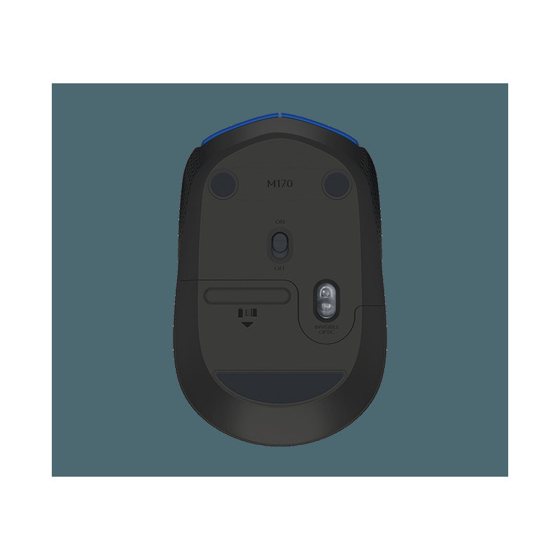 Logitech M171/Kancelárska/Optická/1 000 DPI/Bezdrôtová USB/Čierna-modrá
