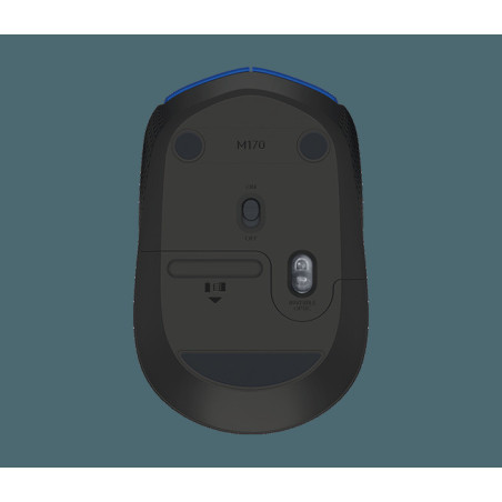 Logitech M171/Kancelárska/Optická/1 000 DPI/Bezdrôtová USB/Čierna-modrá