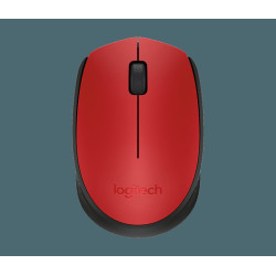 Logitech M171/Kancelárska/Optická/1 000 DPI/Bezdrôtová USB/Čierna-červená