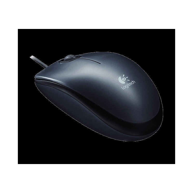 Logitech M90/Kancelárska/Optická/1 000 DPI/Drôtová USB/Čierna