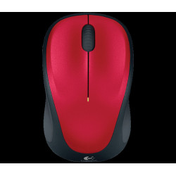 Logitech M235/Cestovná/Optická/1 000 DPI/Bezdrôtová USB/Čierna-červená