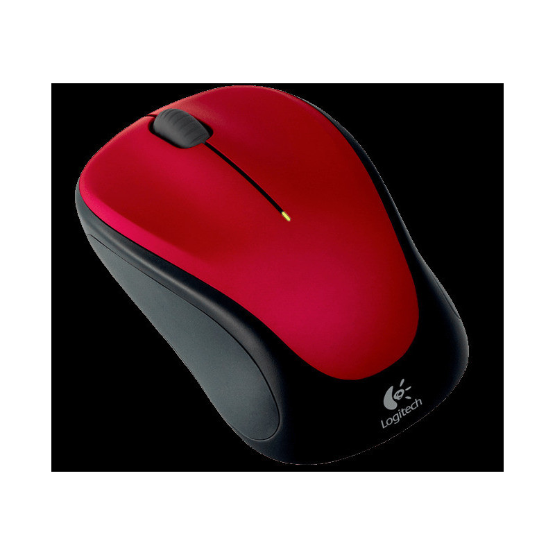 Logitech M235/Cestovná/Optická/1 000 DPI/Bezdrôtová USB/Čierna-červená