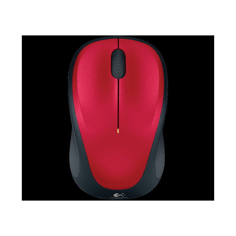 Logitech M235/Cestovná/Optická/1 000 DPI/Bezdrôtová USB/Čierna-červená