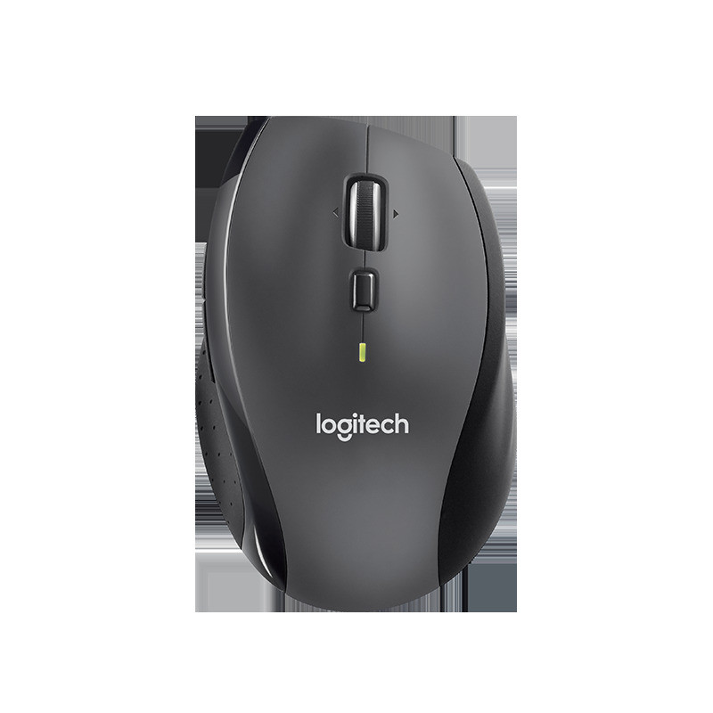 Logitech M705/Ergonomická/Optická/Pre pravákov/Bezdrôtová USB/Strieborná