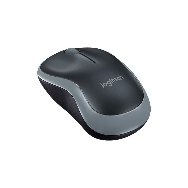 Logitech M185 nano/Kancelárska/Optická/1 000 DPI/Bezdrôtová USB/Šedá