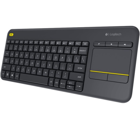 Logitech K400 plus/Bezdrôtová USB/US layout/Čierna