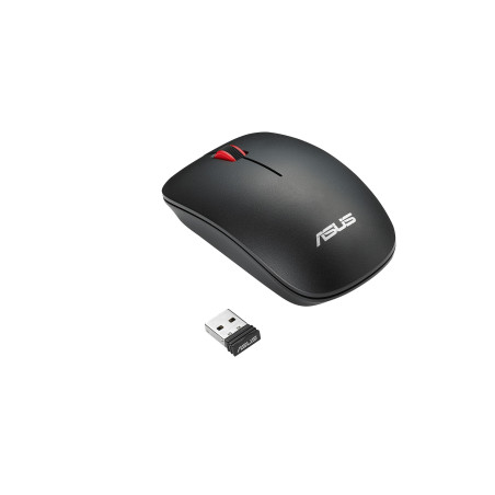 ASUS WT300/Cestovná/Optická/1 600 DPI/Bezdrôtová USB/Čierna-červená