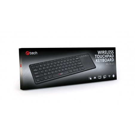 C-TECH WLTK-01/Bezdrôtová USB/ CZ- SK layout/Čierna