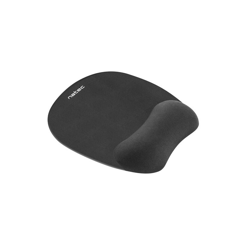 Podložka pod myš ergonomická Natec CHIPMUNK, pamäťová pena, čierna, 230x200 mm
