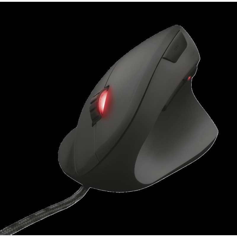 TRUST GXT 144 Rexx/Vertikálna/Optická/Pre pravákov/6 000 DPI/Drôtová USB/Čierna