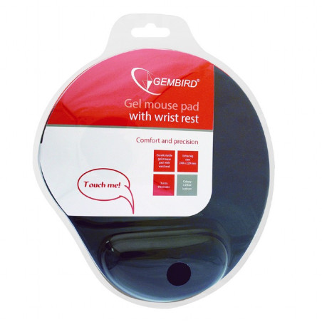 GEMBIRD Gél mouse pad with wrist support, blue
