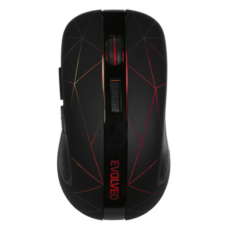 EVOLVEO WM430/Herná/Optická/1 600 DPI/Bezdrôtová USB/Čierna