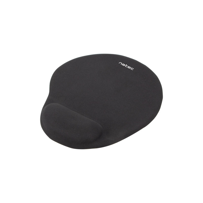 Podložka pod myš ergonomická gélová Natec Marmot, čierna, 245x225 mm