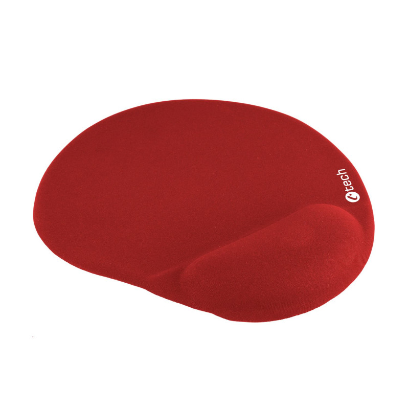 Podložka pod myš gélová C-TECH MPG-03, červená, 240x220mm