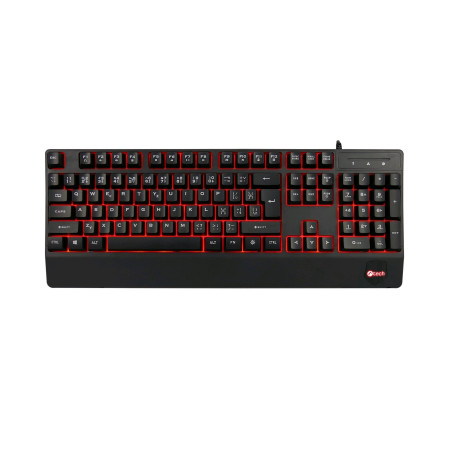 C-TECH KB-104BK/Drôtová USB/ CZ- SK layout/Čierna