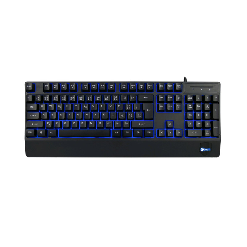 C-TECH KB-104BK/Drôtová USB/ CZ- SK layout/Čierna