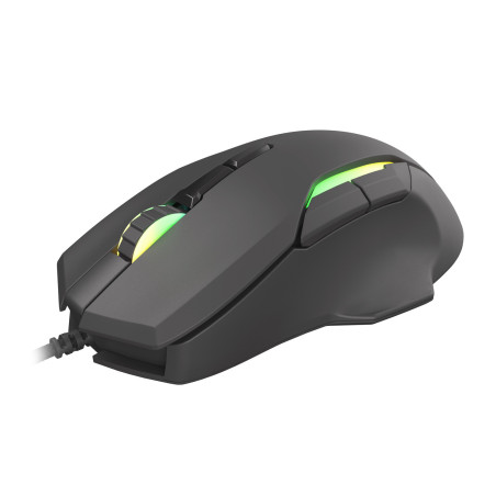 Genesis herná optická myš XENON 220 G2/RGB/Herná/Optická/Pre pravákov/12 400 DPI/Drôtová USB/Čierna
