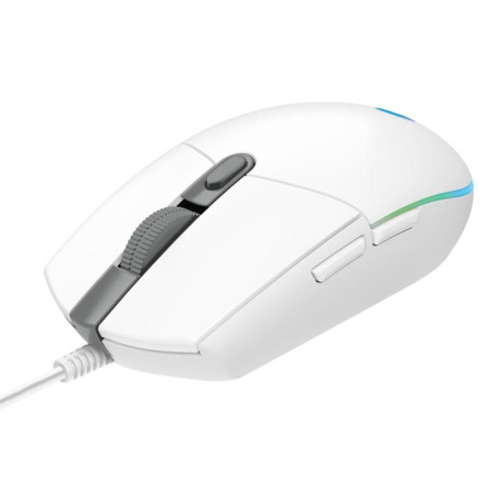 Logitech G203 Gen2/Herná/Optická/Pre pravákov/8 000 DPI/Drôtová USB/Biela