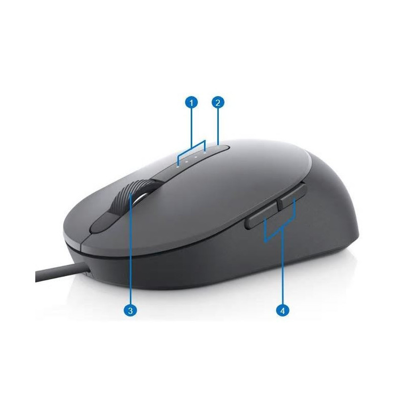 Dell MS3220/Kancelárska/Laserová/3 200 DPI/Drôtová USB/Šedá