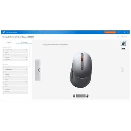 Dell MS5320W/Kancelárska/Optická/Pre pravákov/1 600 DPI/Bezdrôtová USB/Čierna