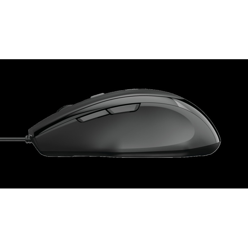 TRUST VOCA/Kancelárska/Optická/Pre pravákov/2 400 DPI/Drôtová USB/Čierna