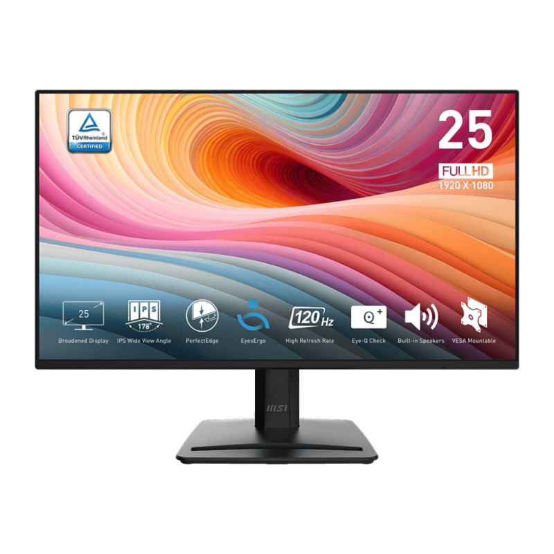 MSI Pro/MP252 E2/24,5"/IPS/FHD/120Hz/1ms/Black/2R