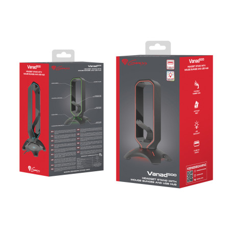 GENESIS VANAD 500 Mouse Bungee + HUB 2x USB Typ-A