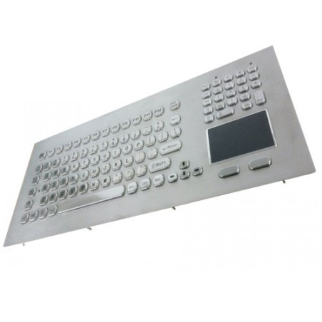 KB020 – Priemyselná nerezová klávesnica s touchpadom do panelu, CZ, USB, IP65