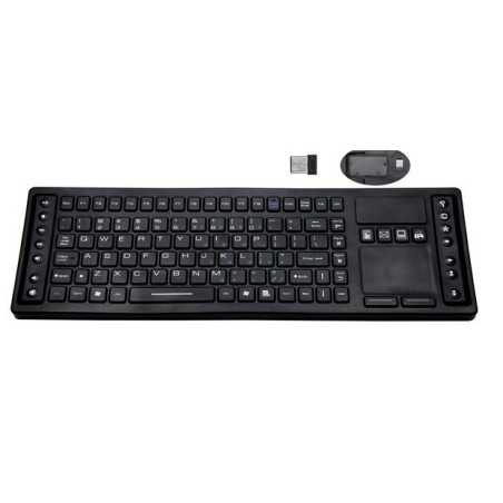 SK310-WL Priemyselná silikónová bezdrôtová klávesnica s touchpadom, CZ, USB, IP68