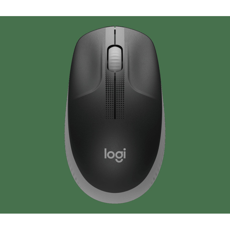 Logitech M190/Kancelárska/Optická/1 000 DPI/Bezdrôtová USB/Šedá