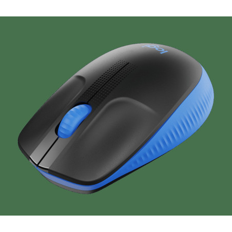 Logitech M190/Kancelárska/Optická/1 000 DPI/Bezdrôtová USB/Čierna-modrá