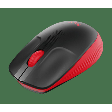 Logitech M190/Kancelárska/Optická/1 000 DPI/Bezdrôtová USB/Čierna-červená