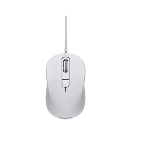 ASUS MU101C/Kancelárska/Optická/3 200 DPI/Drôtová USB/Biela