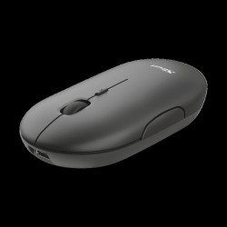 TRUST PUCK/Cestovná/Optická/1 600 DPI/USB+BT/Čierna