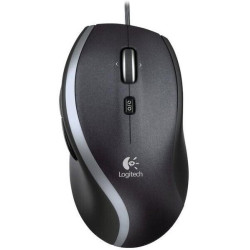 Logitech M500s/Kancelárska/Optická/Pre pravákov/4 000 DPI/Drôtová USB/Čierna-strieborná