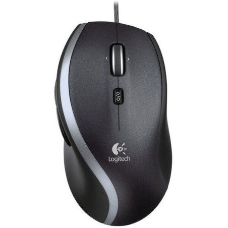 Logitech M500s/Kancelárska/Optická/Pre pravákov/4 000 DPI/Drôtová USB/Čierna-strieborná