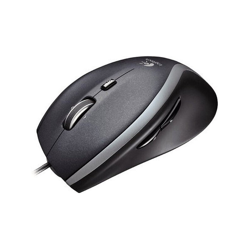 Logitech M500s/Kancelárska/Optická/Pre pravákov/4 000 DPI/Drôtová USB/Čierna-strieborná